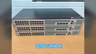 S5735S-L24T4S-A1 (24 10/100/1000BASE-T-Ethernet-Ports, 4 Gigabit SFP, AC-Netzteil)