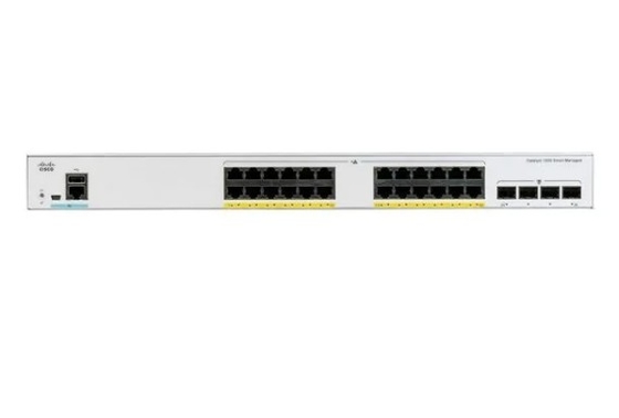 C1000-24P-4G-L Cisco Catalyst 1000-Serie Schalter 24x 10/100/1000 Ethernet PoE+ Ports und 195W PoE Budget 4x 10G SFP+