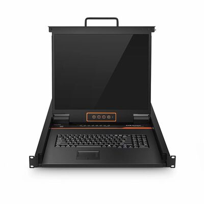 USB-KVM-Switch für Rackmontage mit 8 Ports x1 Benutzer-VGA, 1 HE, mit 19-Zoll-LED, 8 x VGA-Kabel im Lieferumfang enthalten