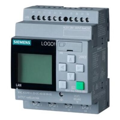 Siemens-LOGO! 8.3 SPS (6ED1052-1MD08-0BA1) Grundgerät 12/24RCE, 8DI/4DO, Ethernet, Display