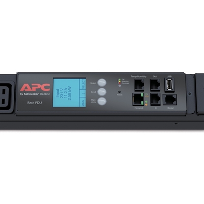 PDU Gestell APC AP8886 2G, gemessen, ZeroU, 22.0kW (32A) 17.3kW (24A), 230V, (30) C13 u. (12) C19