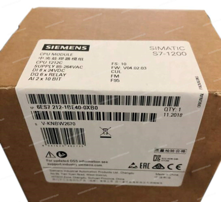 SIEMENS 6ES7212-1BE40-0XB0 Vorlage neues S7-1200 6es7212-1be40-0xb0 PLC industrielle Steuercpu-Modul