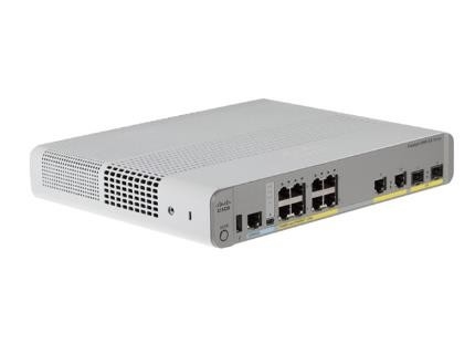 WS-C2960CX-8PC-L 8 Gigabit Ethernet-Ports 8 PoE+ Ausgänge 124W PoE Budget 2 1G SFP und 2 1G Kupfer Uplinks