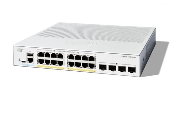 Cisco C1300-16P-4X 16x 10/100/1000 Ports PoE+ Ports mit 120 Watt Leistungsaufwand 4x 10 Gigabit SFP+ Rack-Mountable