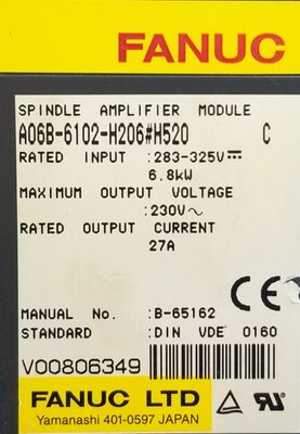 Fanuc A06B-6102-H206 CNC-Spindel-Servoverstärker, 200–240 V AC, hohe Präzision