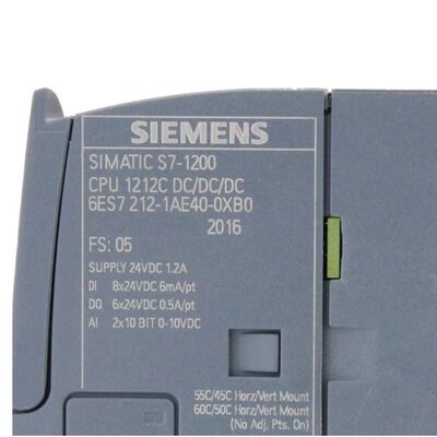 Siemens 6ES7212-1AE40-0XB0 S7-1200 CPU 1212C PLC-Modul mit 8 digitalen Eingängen 6 Transistor-Ausgängen und PROFINET-Kommunikation