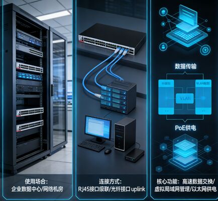RG-S5310-48GT4XS-P-E Schicht 3 PoE+ Switch, 48x1000M RJ45, 4x10G SFP+, 1570W PoE Budget, doppelte überflüssige Leistung