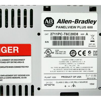 Allen-Bradley 2711PC-T6C20D8 PanelView Plus 6 Compact 600 HMI-Terminal Touchscreen Ethernet RS232