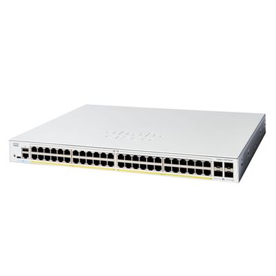 C1300-48P-4X, Cisco Catalyst 1300 Switch, 48x PoE+/370W, 4x 10G SFP+, Rack-montierbar