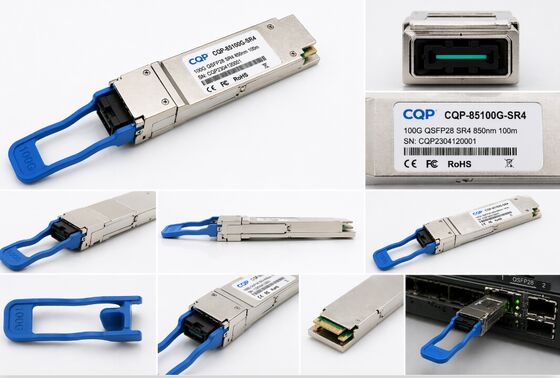CQP-85100G-SR4 100G QSFP28 SR4 optischer Transceiver MPO Multimode Fiber Hochgeschwindigkeitsoptischer Transceiver für Rechenzentren