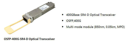 Huawei QSFP-DD-400G-SR4 QSFP-DD 400GBase-SR4 optischer Transceiver, MMF, 850nm, 0,05km, MPO, APC
