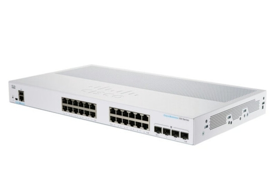 CBS350-24P-4X Cisco Business 350 Switch 24 10/100/1000 PoE+-Ports mit 195 Watt Leistungsbudget 4 10 Gigabit SFP