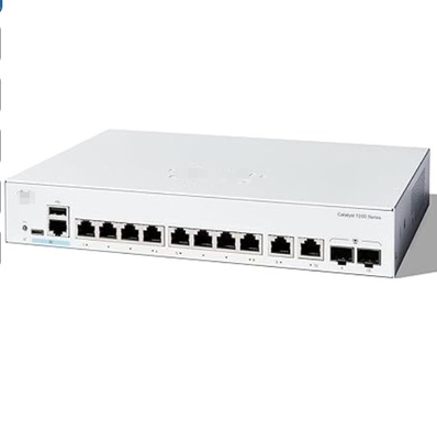 C1200-8P-E-2G Cisco Switches 8x 10/100/1000 PoE+-Ports mit 67W Leistungsbudget 2x Gigabit Kupfer/SFP-Combo-Ports, auf einem Rack montierbar