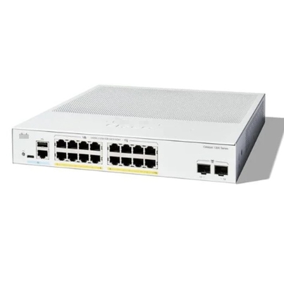 Cisco C1200-16P-2G - Cisco Switches 16x 10/100/1000 PoE+ Ports mit 120W Leistungsbudget, 2x Gigabit SFP, auf einem Rack montierbar